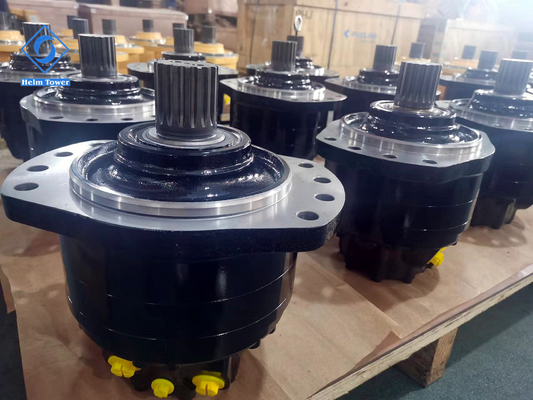أسود 0-150 R/min محرك هيدروليك Poclain MS Series مع التحكم في السرعة