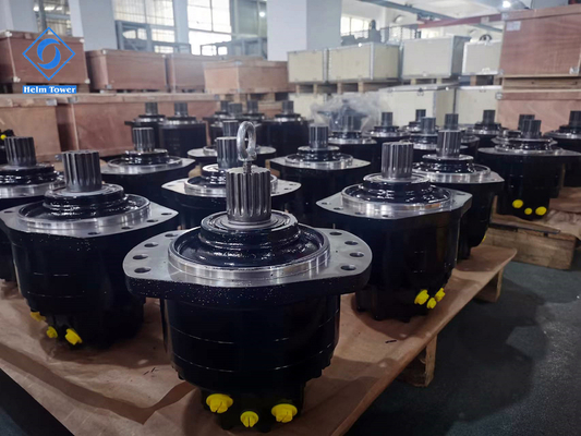أسود 0-150 R/min محرك هيدروليك Poclain MS Series مع التحكم في السرعة